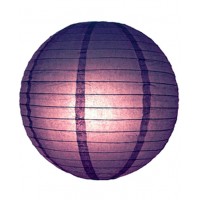 16" Paper Lantern Purple Regular Wire